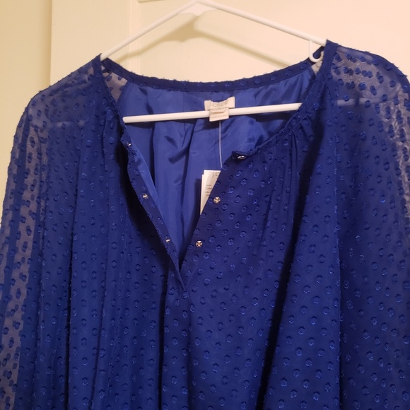 J. Crew NWT Blue Dotted Dress, 10 - Picture 4 of 6